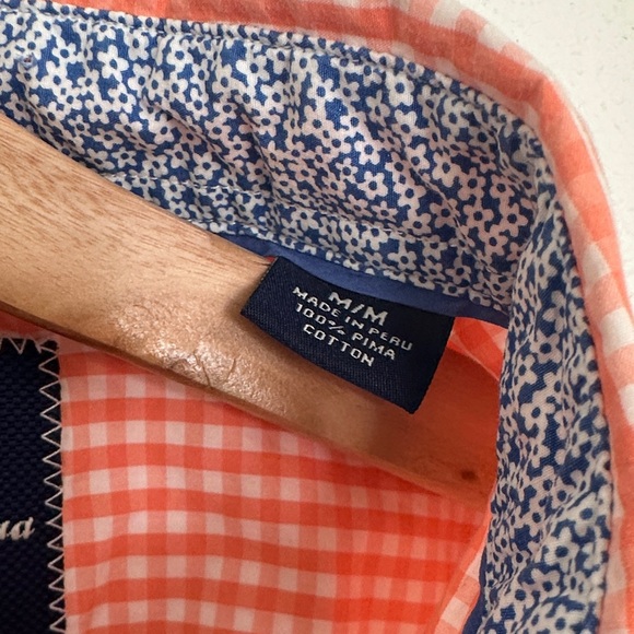 Tommy Bahama Men's Orange  Checkered Button-Down Shirt - Picture 3 of 4